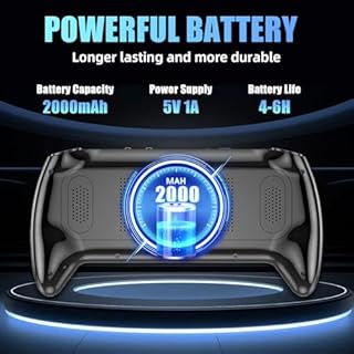 X9 Retro Portable Gaming Console, Handheld Emulator Games Console with Built in 15000+ Video Games 9 Emulators, 5.5 Inch HD Screen, Support Bluetooth & TV Output & E-book Function, 3D Joysticks