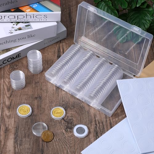 Set de 500 cápsulas para monedas con 5 tamaños y cajas miniatura 6