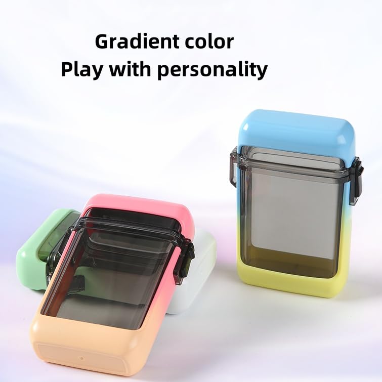 Portable Rectangular Plastic Cigarette case - can Hold 20 Cigarettes, Moisture-Proof and Pressure Resistant, with Lock Switch(85mm King Size) (Black)
