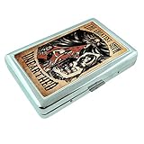 Vintage Freak Show Circus Poster S3 Silver Cigarette Case Metal Wallet Id Holder King & 100's 4' X 2.75' RFID Protection