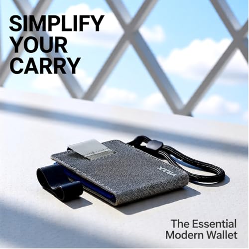 Image of RFID Minimalist Slim Wallet for Men and Women, Holds Up to 12 Cards, Cash, Key Thin and Lightweight Credit Card Holder (Grey Microfiber - Arctic Edition)