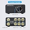 SOLUPEAK U31 Premium RCA Switch Box, 3 in 1 Out Audio Switch, Stereo Switch Box with Signal Lossless, Sturdy Aluminum case Strong Anti-Interference, Compact Connector Distributor RCA Splitter Boxes