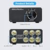 U31 Premium RCA Switch Box, 3 in 1 Out Audio Switch, Stereo Switch Box with Signal Lossless, Sturdy Aluminum case Strong Anti-Interference, Compact Connector Distributor RCA Splitter Boxes