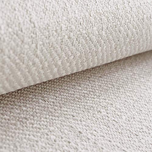 NOVELY DECORETTO anschmiegsamer Polsterstoff im Naturfaser Look Ultra-CLEAN | SCHWER ENTFLAMMBAR (02 Hellbeige) Cover