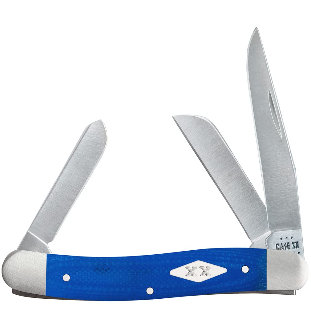 Amazon.com: Case XX WR POCKET KNIFE MEDIUM STOCKMAN - BLUE G-10