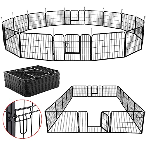 Image of Yaheetech 24in x 128ft Rustproof Foldable Metal Decorative Garden Fence | Durable Metal Frame, Tool-Free Quick Setup,Custom Multi-Shape,Fold Flat Storage, Multi-Scene For Garden Patio RV Camping