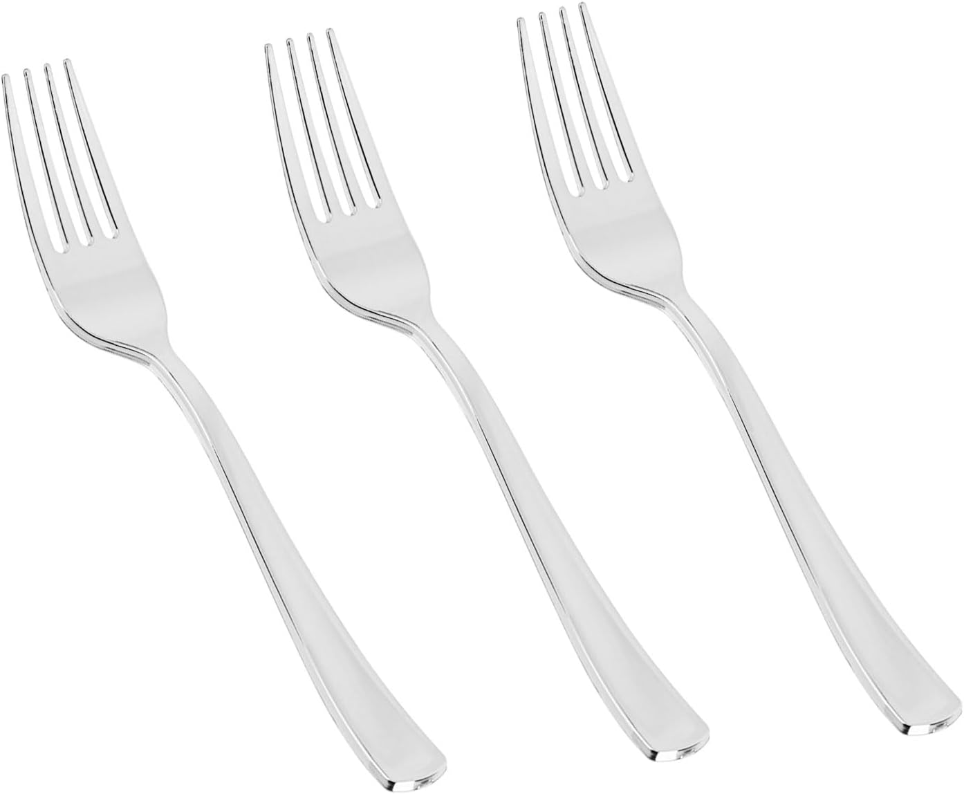 N9R 100PCS Gold Plastic Forks, Solid, Durable and Heavy Duty Gold Plastic Forks Disposable, Perfect Utensils for Parties, Weddings, Thanksgiving, Picnics, Christmas and Daily Use