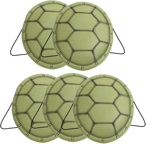 TOYANDONA Disfraces de Halloween, 5 piezas de concha de tortuga simulada, maquillaje falso Eva vestido para niños pequeños