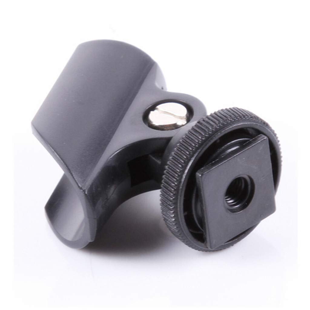 luosh Support de Clip de Support de Microphone, Support de Clip de Microphone Clip de Support de Micro en Plastique de 19mm avec Sabot pour Appareil Photo