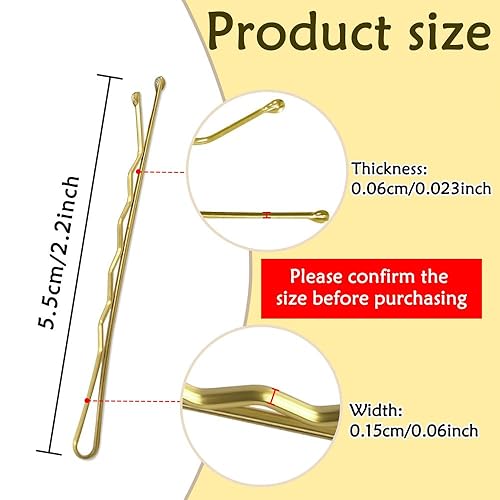 Miniatura 79 de YINGFENG - 220 pines de 1.38 pulgadas de color gris plateado con caja de metal, pequeños alfileres de pelo para moños, horquillas de pelo gris