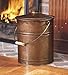 Plow & Hearth 3 Gallon Black Large Ash Bucket with Lid and Wood Handle | 28 Gauge Galvanized Iron Metal | Double Bottom | Tool for Fireplaces Fire Pits Wood Burning Stoves (Copper)