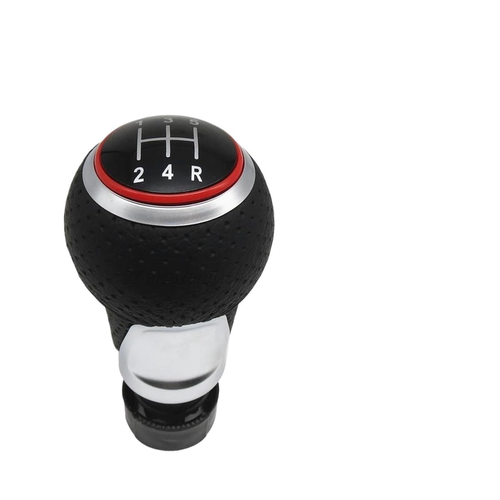 REOKIP for Seat for Leon MK1 for Ibiza 6J PU Leather Shifter Car Gear Shift Knob 12mm 5/6 Speed Handle Shifter Lever Knob(Red 12345R)
