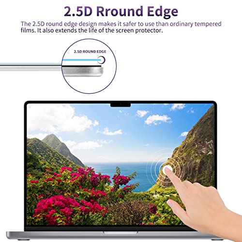 F Forito Tempered Glass Laptop Screen Protector Compatible With Macbook Pro 16 Inch (M2 Pro / M2 Max / M1 Pro / M1 Max) Model A2485 A2780, 9H Hardness & Bubble Free #TOP3