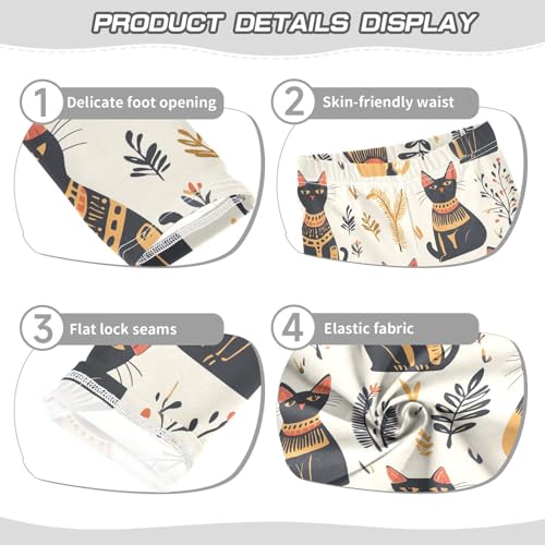 Cat Statue Girls Leggings,Workout Leggings for Girls Toddler Athletic Legging Size for 3-10T3