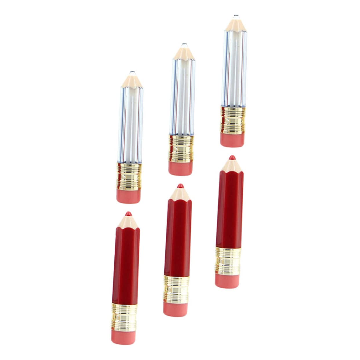 5 Sätze Leere Tube Lipgloss Behälter Lippenfüller Glanz Röhren Lippenröhrchen Leer Bulk-lipgloss Bleistift Lippenbalsam Tube Lipgloss-flaschen Plastik 6 Stück * 5