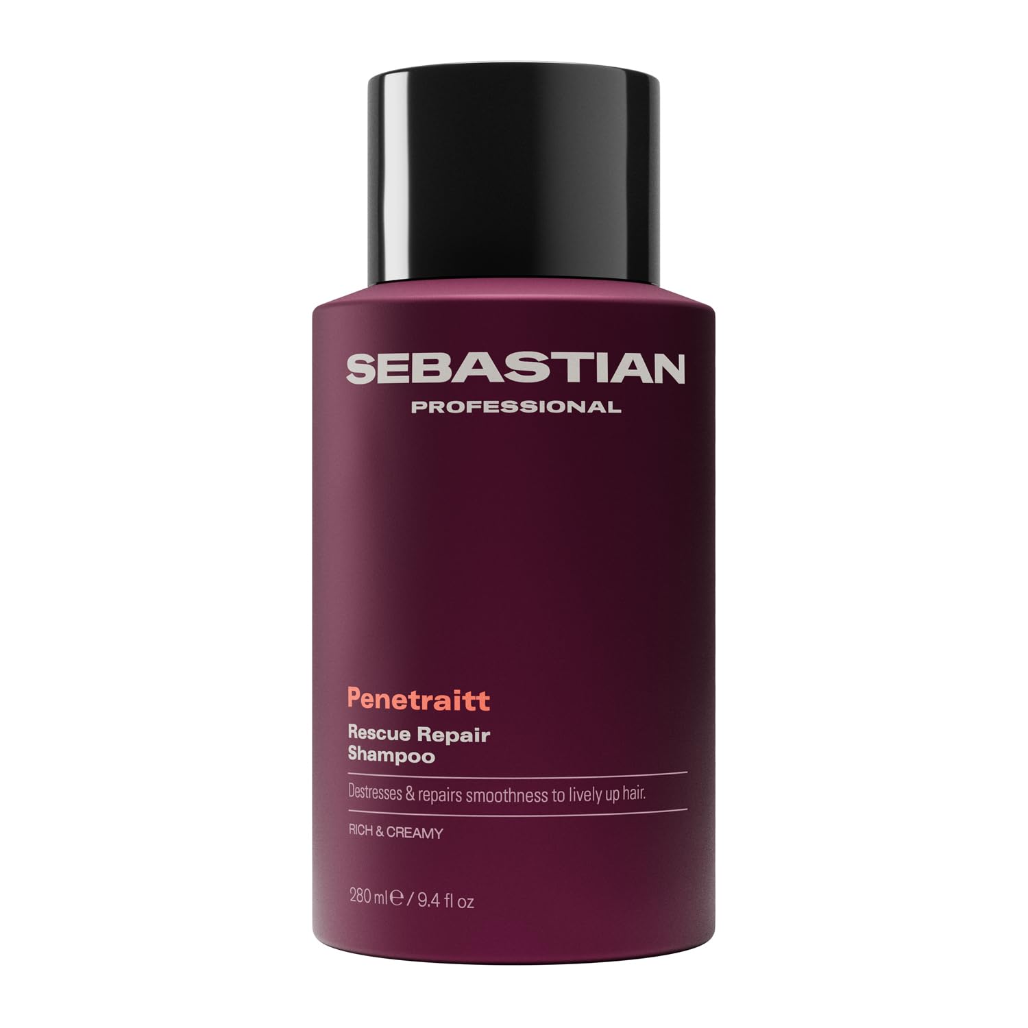 Sebastian Professional Penetraitt Rescue Repair Shampoo – Detergente riparatore intenso che rigenera i capelli danneggiati e secchi, lasciandoli forti e setosi