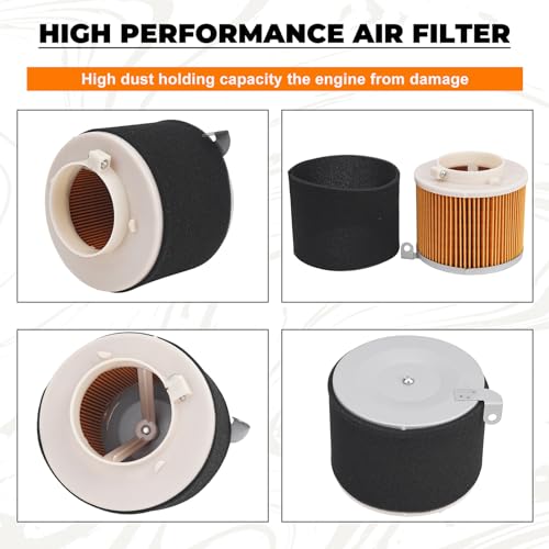FHSJXR 11029-1004 Air Filter 49065-2078 Oil Filter Spark Plug Fuel Filter Tune Up Kit for Kawasaki Mule 500 520 550 600 610 2500 2510 2520 KAF300 KAF400 KAF620A KAF620B Mule SX 4x4 SE by FHSJXR - Image 7