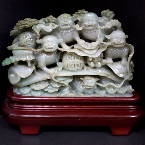 Amazon.co.jp: 【石流通センター】☆高級一点物☆【彫刻置物】本