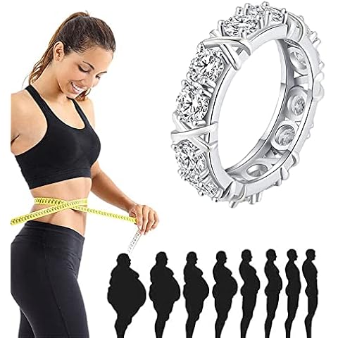 Pnedeodm 2/4Pcs Magnetic Zircon Shaping Cross Full Moissanite Diamond Ring, Magnetic Zircon Shaping Ring, Sterling Silver X Criss Cross Ring, Engagement Wedding Bands (Silver,5) Cover