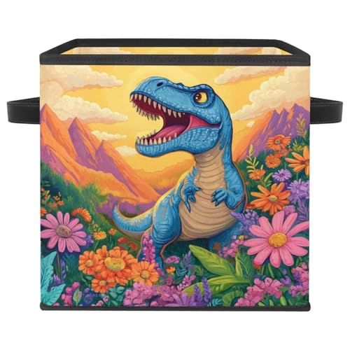 Boîte de rangement dinosaure et paniers de rangement pliables - 2