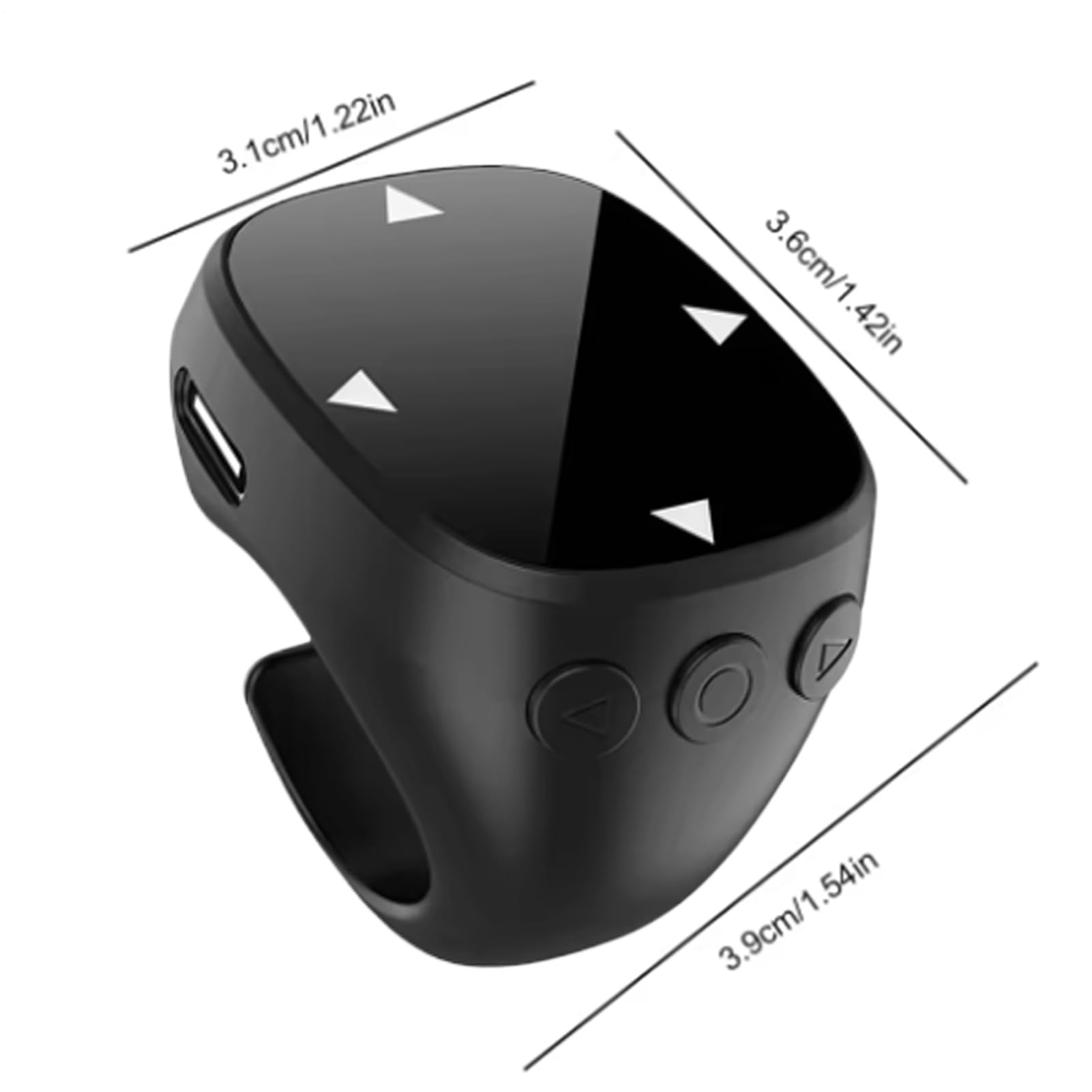 Scroll Ring - drahtloser Touchscreen -Controller, Smartphone Scroll Ring für Freisprechnavigation, Media Control Tool | -Finger -Fernbedienung für Präsentation, Live -Streaming, Fotos, Video