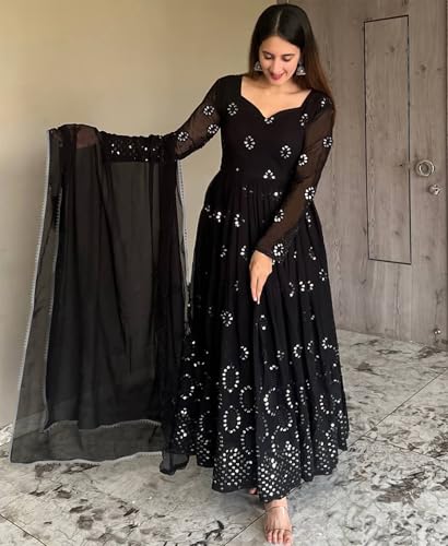 Image of KEDARFAB womens Anarkali Kurta With Dupatta Set