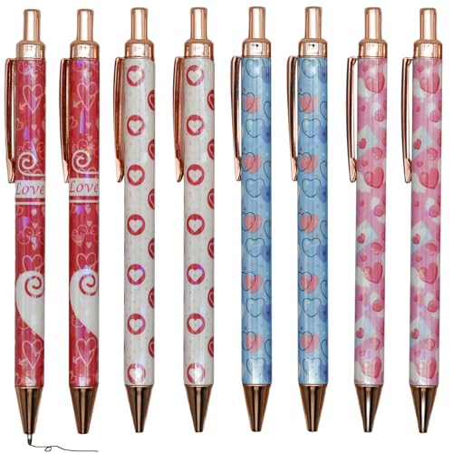 Bolígrafos retráctiles de corazón Maydahui para decorar tu escritorio de oficina y hogar