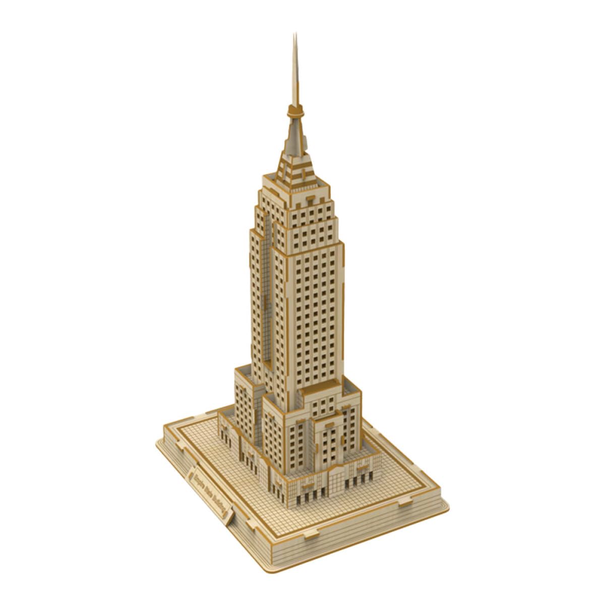Puzzle 3D en Bois Fait Main pour Garçon et Filles, Modèle Célèbre Gratte-Ciel en Bois de Tilleul, Éducatif et Exercice de Motricité, Présent et Décoration Unique