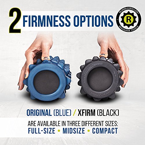 RumbleRoller - Half Size 12 Inches - Blue - Original - Textured Muscle Foam Roller - Relieve Sore Muscles- Your Own Portable Massage Therapist - Patented Foam Roller Technology - Thumbnail 3