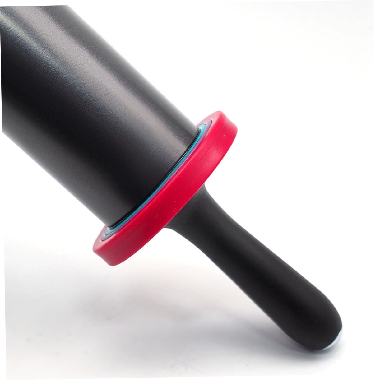 Verstellbarer Teigroller Edelstahl mit Abnehmbaren Ringen 48cm Backzubehör für Pizza Kuchen Gebäck Pasta Zufälliger Stil
