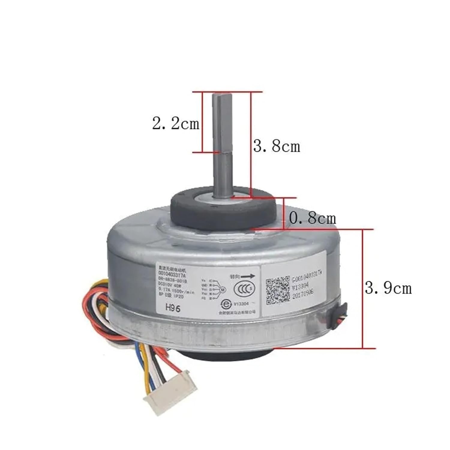 Air Conditioner Inner Machine Motor 0010403317A DR-8838-801B Reverse 40W DC Motor Fan