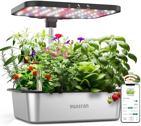 owltron Smart Hydroponics Growing System Kit,15 Pods Indoor Herb ...