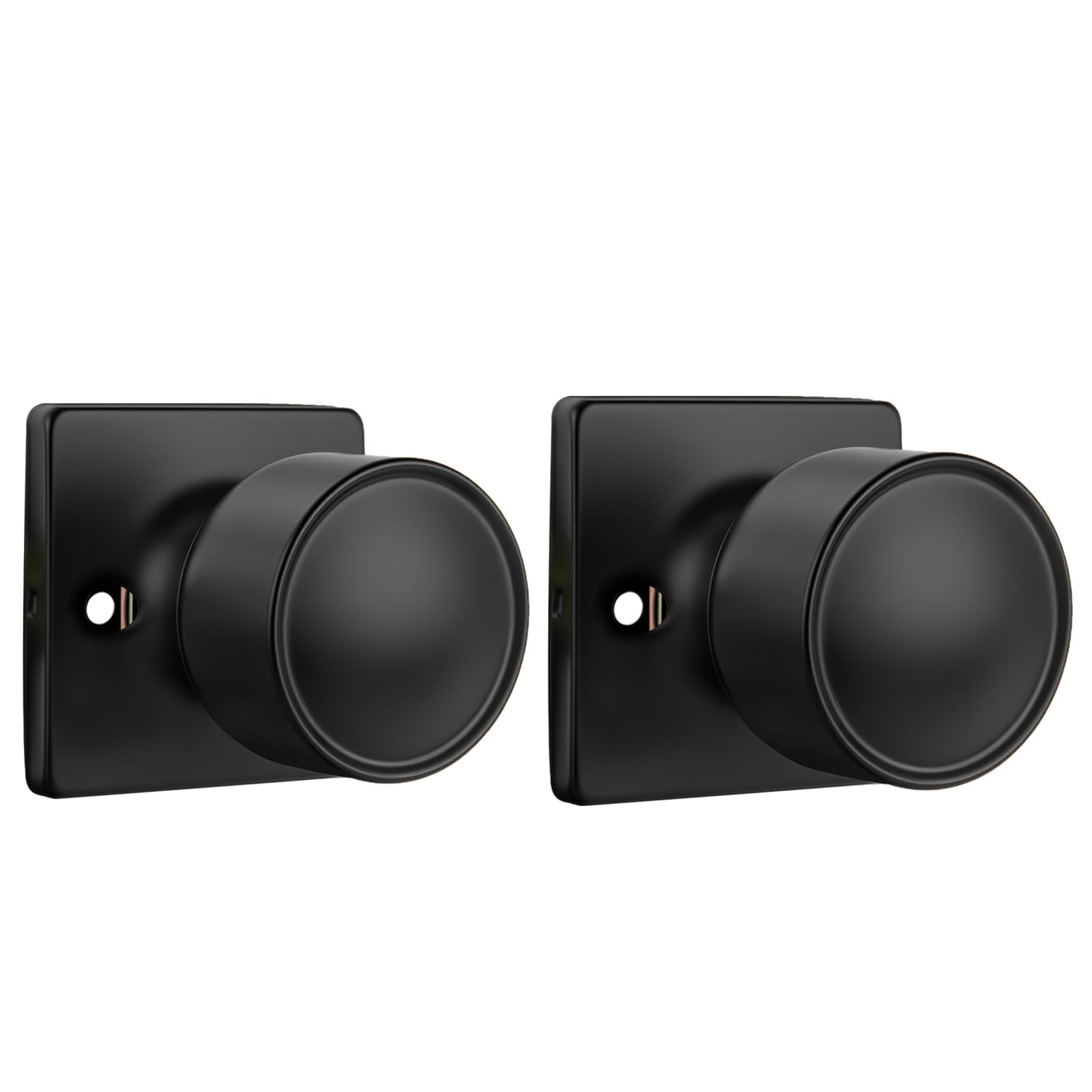 Goldenwarm Matte Black Door Knobs - 10 Pack -24