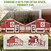 GUTINNEEN Chicken Coop with Wheels for 2-4 Chickens, Large Wooden Outdoor Hen House with Run, Waterproof & UV-Resistant Roof, Removable Leakproof Tray and Divided Nesting Box– Red