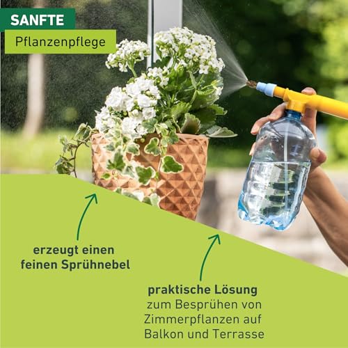 Windhager Sprühaufsatz für PET-Flaschen, Drucksprüher, Zerstäuber, Sprühflasche, Pflanzensprüher, Pumpsprüher, Universal-Druck-Sprühaufsatz, Sprühflaschen Pumpe