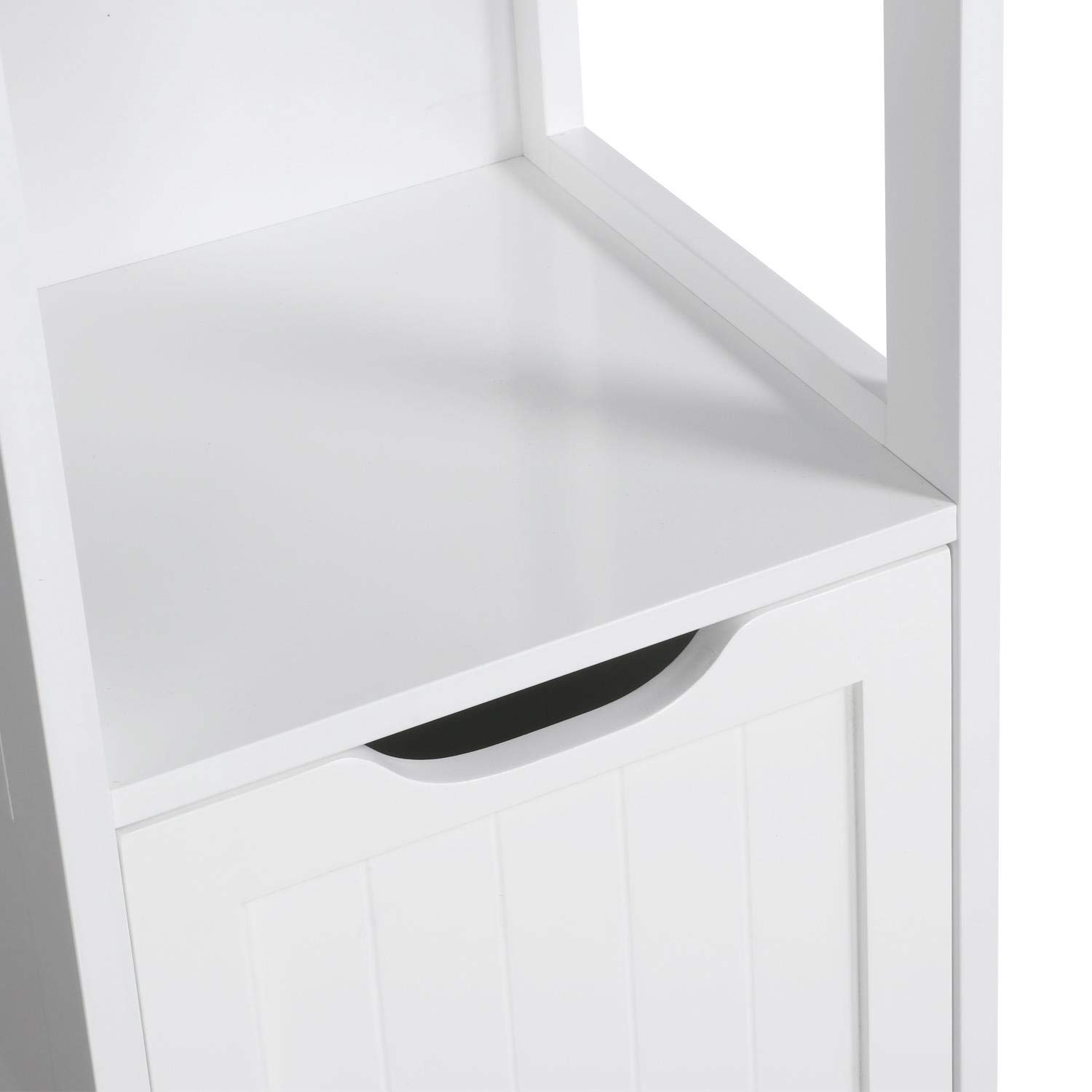Yaheetech Armadietto da Terra in Legno Mobile per Bagno Mobile Autoportante ad Angolo Armadio con 2 Cassetti per Medicine Mobile da Cucina Salotto Soggiorno Corridoio 89 x 30 x 30 cm
