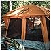 Gazelle Tents™, T4 Plus Hub Tent, Easy 90 Second Set-Up, Waterproof, UV Resistant, Convertible Screen Room, Removable Floor, Ample Storage Options, 4-8 Person, Sunset Orange, 78