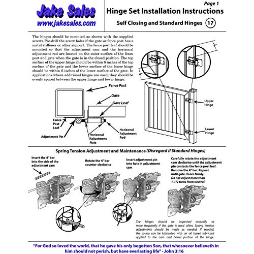 Vinyl Gate Hinges White (for Vinyl, PVC etc Fencing) Vinyl Fence Gate Hinges w/Mounting Hardware
