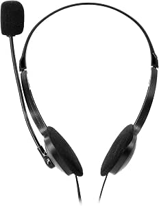 Cuffia Stereo con Microfono con Asta Flessibile - Cuffie e Microfoni