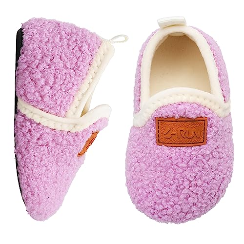 L-Run Kids House Slippers Boys Girls Home Slippers Purple 6.5-7.5 Toddler=Eu24-25 #TOP6