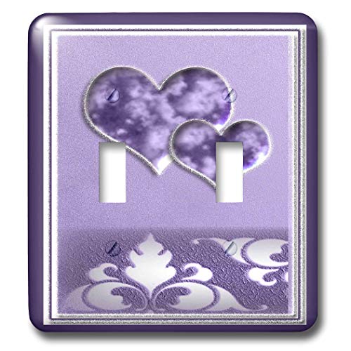 Interrupteur double à bascule décoratif violet 3dRose lsp_40305_2 - 2