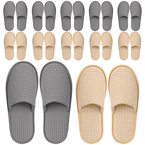 Vipay 12 Pairs 2-Size Disposable Slippers