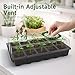 Gardzen 5-Pack Seed Starter Kits, Reusable Plant Germination Trays with Total 75-Cell, Seed Starter Tray with Humidity Vented Domes and Bases for Starting Vegetable Flower Herb Seeds 15