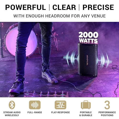 HeadRush FRFR108 MKII - 2000W Electric and Bass Guitar Amp, 8" Full-Range Flat-Response Bluetooth Speaker for Multi-FX and Amp Modeling Processors