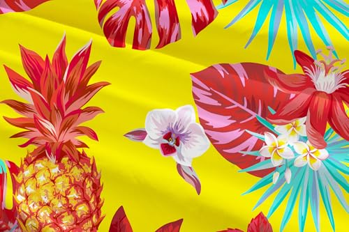 Image of Cromoncent Matching Hawaiian Outfits for Family, Dad and Son Matching Luau Beach Tropical Shirts Mommy Daughter Tropical Sets