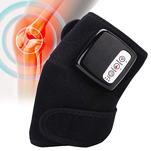 Guoyajf Masaje De Rodilla Climatizada Wrap Wrap,Calor Y Masaje Y Temporizador,Recargable,Ideal para Lesiones De Rodilla, Calambres, Artritis, Recuperación,aliviar El Dolor De Los Músculos, Relajarse