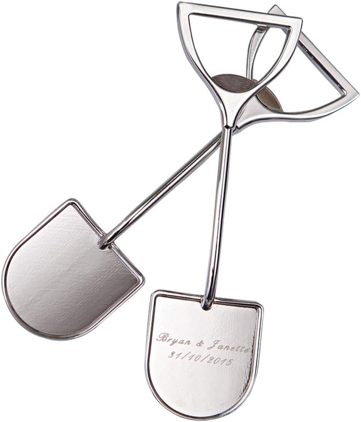 Pack of 10 Personalized/Custom Engraved Beach-Themed Spade Bottle Opener