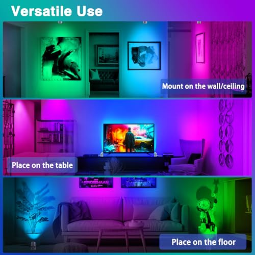 Image of URTOM 6W RGBW Uplighting Indoor Color Changing Up Lights Indoor with Remote Dimmable LED Spot Lights for Home Aluminum Accent Lighting for Party Plant Decor with 5.9 FT Plug Cord, 2 Pack