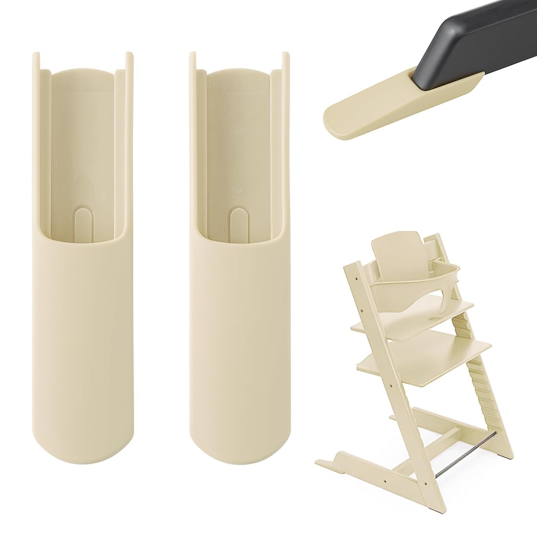 Protezione Antiribaltamento per Seggiolone Stokke Tripp Trapp, Set di Pattini Estesi, Prolungamento Base