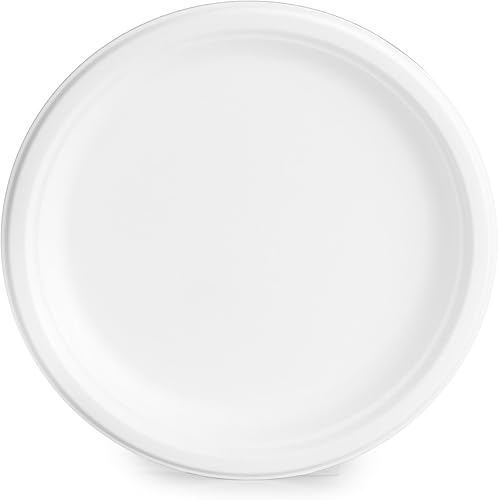 Miniatura 6 de Signature Packaging - Platos de papel desechables - Paquete de 125 - Vajilla de fiesta - Redondo de 9 pulgadas - Blanco